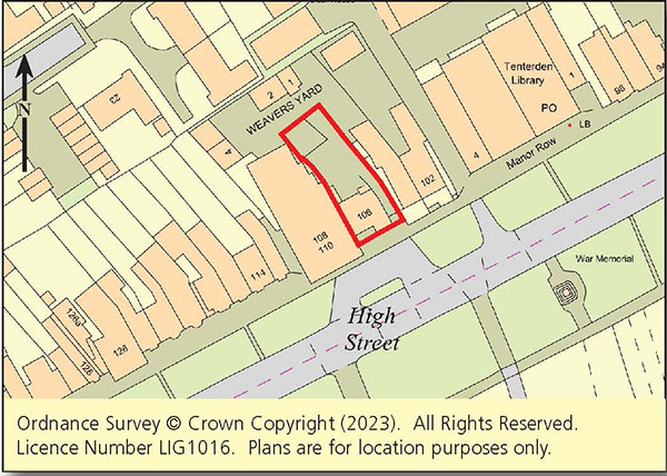 Lot: 24 - TWO SHOPS AND APARTMENT WITH PLANNING FOR OFFICE BUILDING IN PICTURESQUE TOWN - 